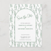 Eukalyptus Greenery Elegant Save the Date Hochzeit Postkarte (Vorderseite)