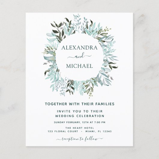 Eukalyptus Greenery Elegant Wedding (Vorderseite)