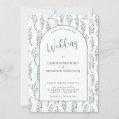 Eukalyptus Greenery Elegant Wedding Einladung (Vorderseite)