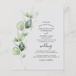 Eukalyptus Greenery Elegant Wedding Einladung