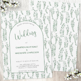 Eukalyptus Greenery Elegant Wedding Einladung