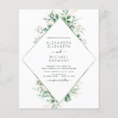 Eukalyptus Greenery Elegant Wedding Flyer (Vorne)