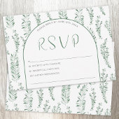 Eukalyptus Greenery Elegant Wedding RSVP Karte