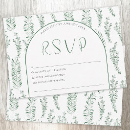 Eukalyptus Greenery Elegant Wedding RSVP Karte