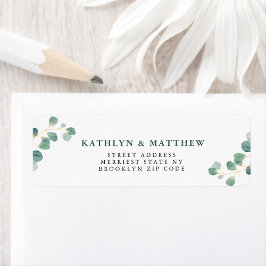 Eukalyptus Greenery Elegant Wedding Rücksendeadres