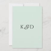 Eukalyptus Greenery Elegante Botanische Hochzeit Einladung (Rückseite)