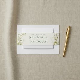 Eukalyptus Greenery Elegante Hochzeit Einladungsbanderole