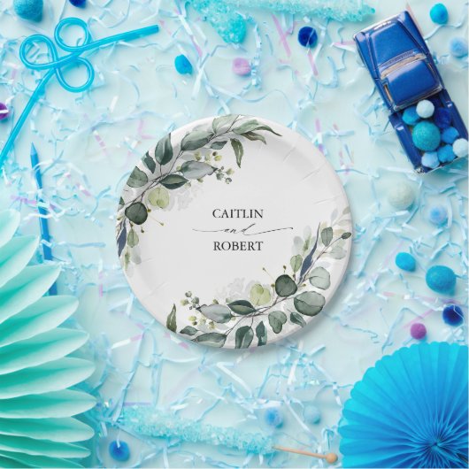 Eukalyptus Greenery Elegante Pappteller (Party)