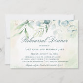 Eukalyptus Greenery Elegante Probe Abendessen Einladung (Vorderseite)