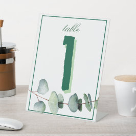 Eukalyptus Greenery Elegante Table Signs Sockelschild