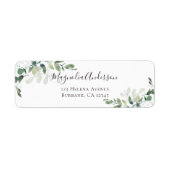 Eukalyptus Greenery Elegante Wedding Label (Vorne)