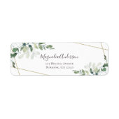 Eukalyptus Greenery Elegante Wedding Label (Vorne)