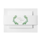 Eukalyptus Greenery Elegantes Skript Einladungsbanderole (Vorderseite Beispiel)