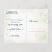 Eukalyptus Greenery Elopement Wedding Foto Ankündigungspostkarte (Rückseite)