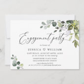 Eukalyptus Greenery ENGAGEMENT PARTY Einladung (Vorderseite)