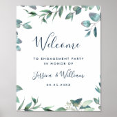 Eukalyptus Greenery ENGAGEMENT PARTY Poster (Vorne)