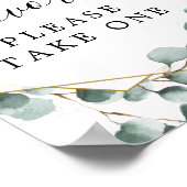 Eukalyptus Greenery Favors Sign Poster (Ecke)