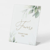 Eukalyptus Greenery Favors Table Zent Sign Sockelschild (Vorderseite)