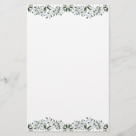 Eukalyptus Greenery Floral Briefpapier