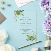Eukalyptus Greenery Floral Elegante Hochzeit Acryleinladungen (In Situ (Hochzeit))