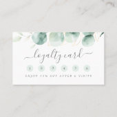 Eukalyptus Greenery Floral Gold Treuekarte (Rückseite)