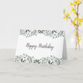 Eukalyptus Greenery Floral Happy Birthday Karte (Gelbe Blume)