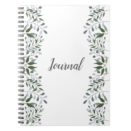 Eukalyptus Greenery Floral Journal Notizblock (Vorderseite)