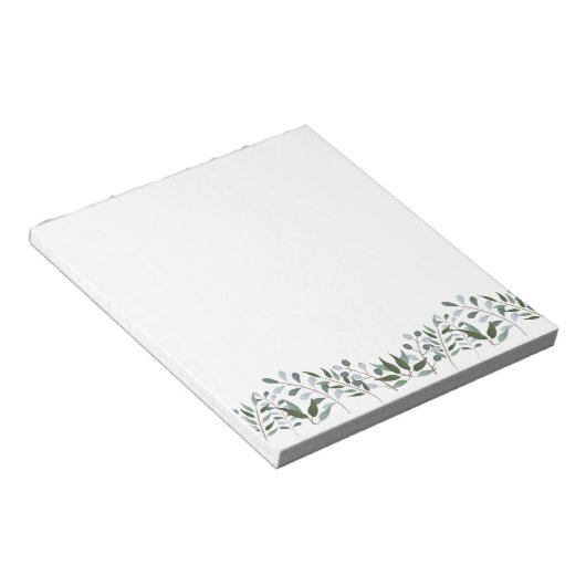 Eukalyptus Greenery Floral Notizblock (angewinkelt)