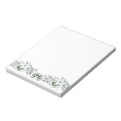 Eukalyptus Greenery Floral Notizblock (Rotiert)