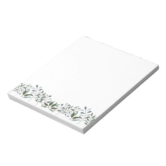 Eukalyptus Greenery Floral Notizblock (Rotiert)