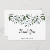 Eukalyptus Greenery Floral Vielen Dank Dankeskarte (Vorne/Hinten)