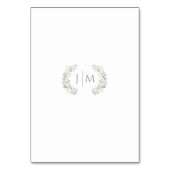 Eukalyptus Greenery Floral Wedding Tischnummern (Rückseite)