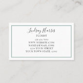 Eukalyptus Greenery Florist Visitenkarte (Rückseite)