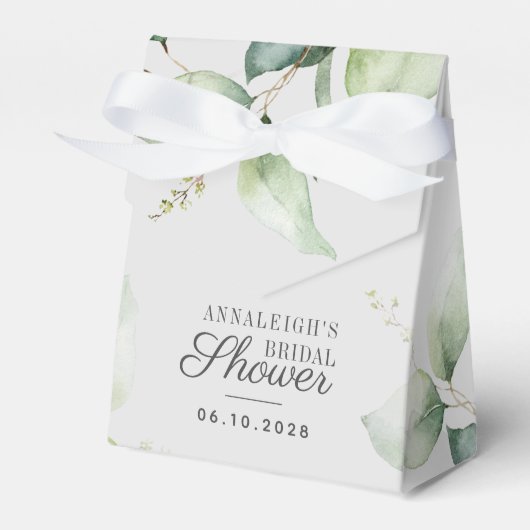 Eukalyptus Greenery Foliage Brautparty Geschenkschachtel (Vorderseite)