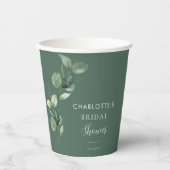 Eukalyptus Greenery Foliage Brautparty Pappbecher (Vorderseite)