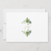 Eukalyptus Greenery Foto Erste Heilige Kommune Dankeskarte (Rückseite)