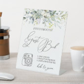 Eukalyptus Greenery Foto Guest Book Pedestal Sign Sockelschild (In SItu)
