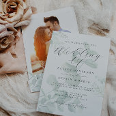 Eukalyptus Greenery Foto Hochzeit Einladung