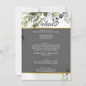 Eukalyptus Greenery Foto Hochzeit Einladung (Rückseite)