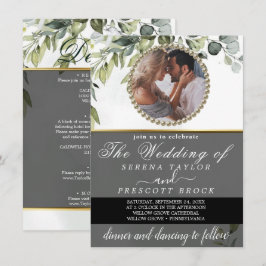 Eukalyptus Greenery Foto Hochzeit Einladung