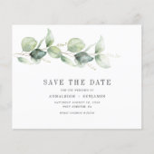 Eukalyptus Greenery Foto Save the Date (Vorderseite)