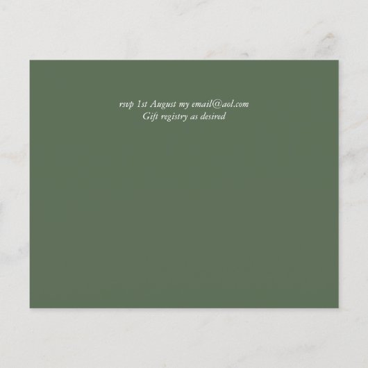 Eukalyptus Greenery FOTO Verlobung Retten Daten (Rückseite)