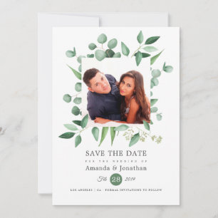 Eukalyptus Greenery Foto Wedding Save The Date