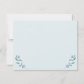 Eukalyptus Greenery Frame Green Blue Brautparty Dankeskarte (Rückseite)