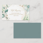 Eukalyptus Greenery Geometric Baby Shower Registry Begleitkarte (Vorne/Hinten)
