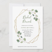 Eukalyptus Greenery | Geometric Bridal Brunch Einladung (Vorderseite)