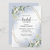 Eukalyptus Greenery Geometric Bridal Luncheon Einladung (Vorne/Hinten)