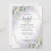 Eukalyptus Greenery Geometric Bridal Tee Party Einladung (Vorderseite)