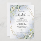 Eukalyptus Greenery Geometric Bridal Tee Party Einladung (Vorderseite)