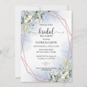 Eukalyptus Greenery Geometric Bridal Tee Party in Einladung (Vorderseite)